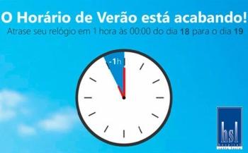 Horário de verão chega ao fim no próximo domingo