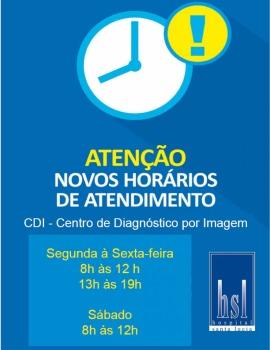 Novo horário de atendimento